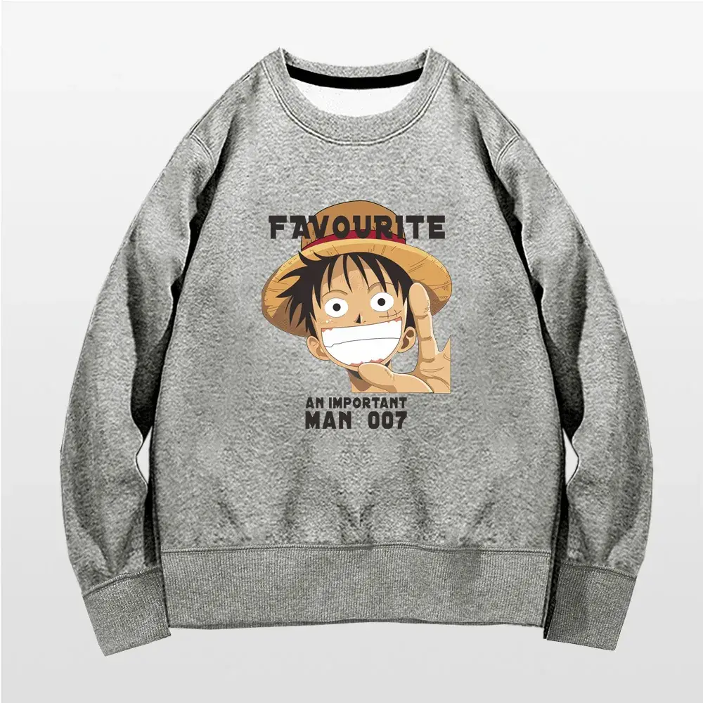 Men's Red One Piece Crewneck Sweatshirt Favourite Design - Image 6
