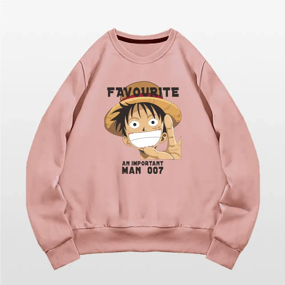 Men's Red One Piece Crewneck Sweatshirt Favourite Design - Image 7