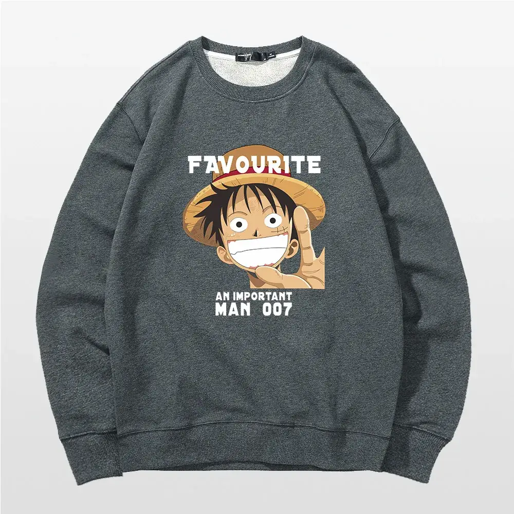 Men's Red One Piece Crewneck Sweatshirt Favourite Design - Image 8