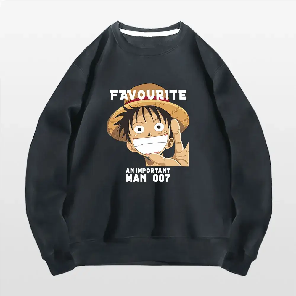 Men's Red One Piece Crewneck Sweatshirt Favourite Design - Image 9
