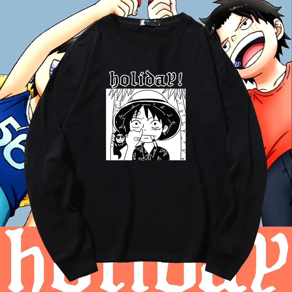 One Piece Luffy Holiday Red Sweatshirt - Image 10