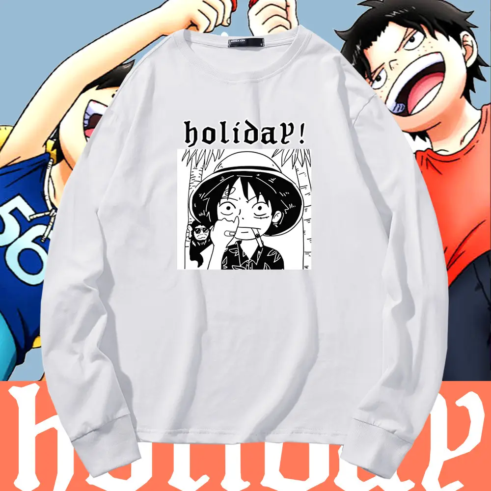 One Piece Luffy Holiday Red Sweatshirt - Image 11