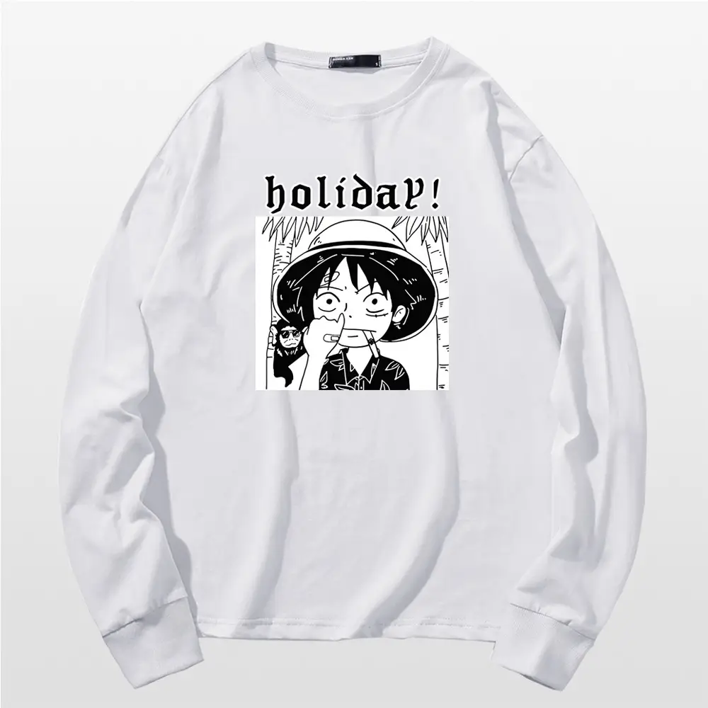 One Piece Luffy Holiday Red Sweatshirt - Image 2