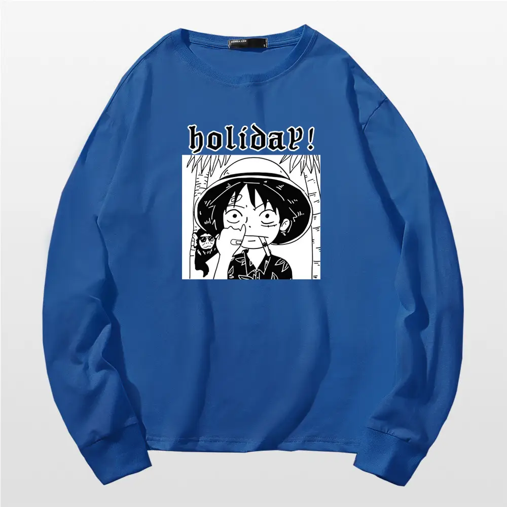 One Piece Luffy Holiday Red Sweatshirt - Image 5