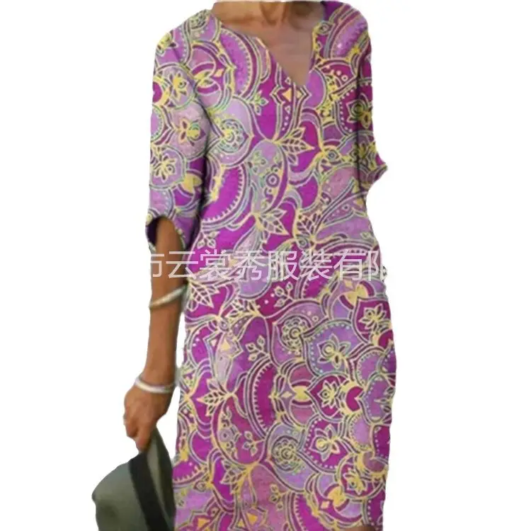 2020 Printed Cotton Floral Short Sleeve Women - Image 11