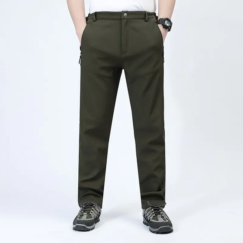 Men's Fleece-Lined Warm Hiking Pants Extra Large