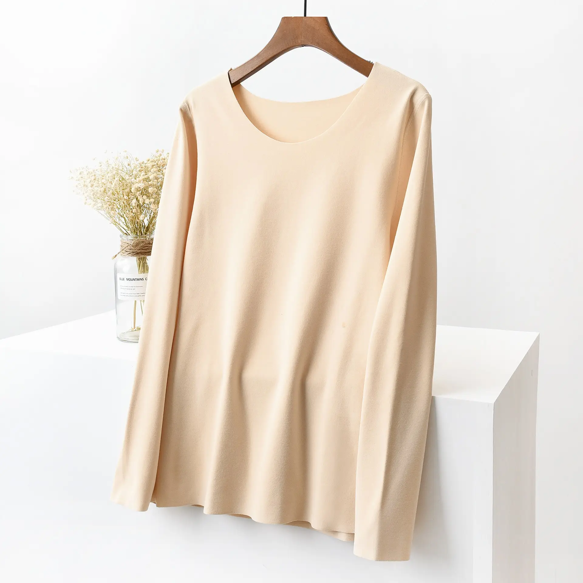 2023 Winter Velvet Round Neck Long Sleeve T-Shirt for Women Plus Size - Image 6