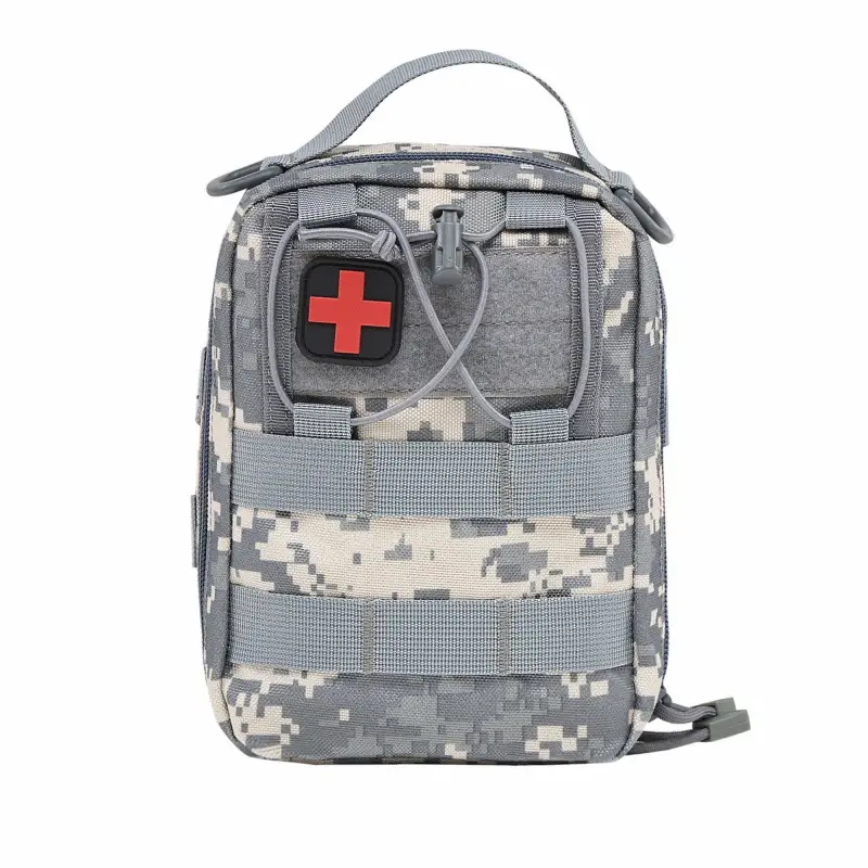 Military First Aid Shoulder Bag Camo Canvas - Image 4