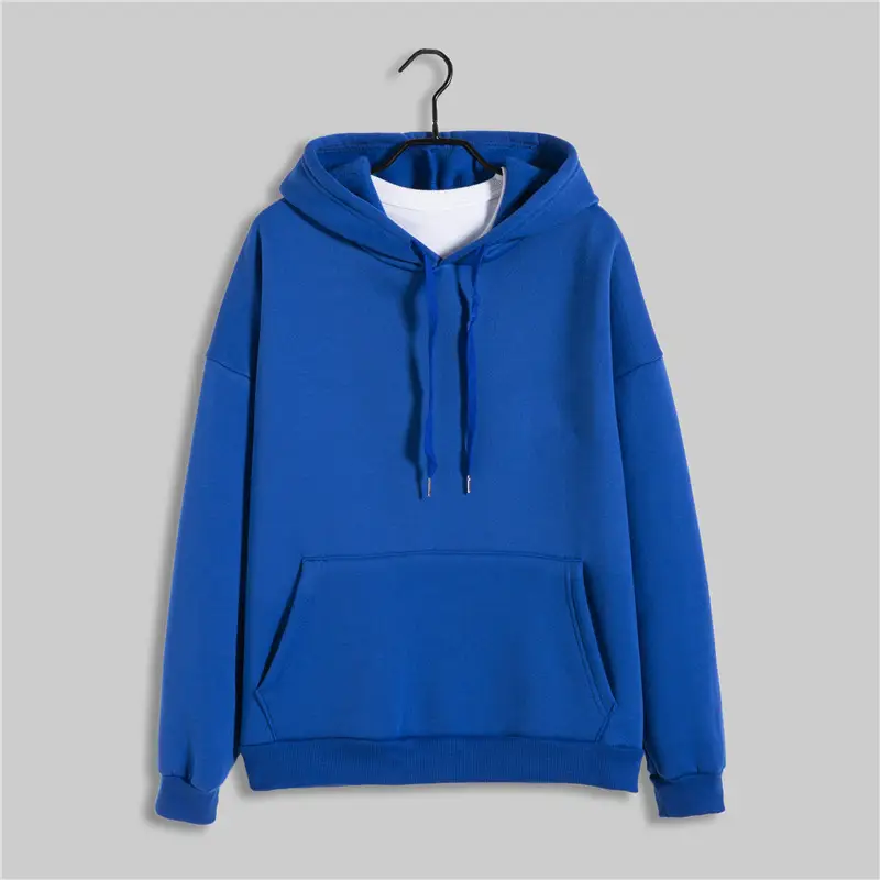 Men Green Solid Color Hooded Sweatshirt Korean Style - Image 7