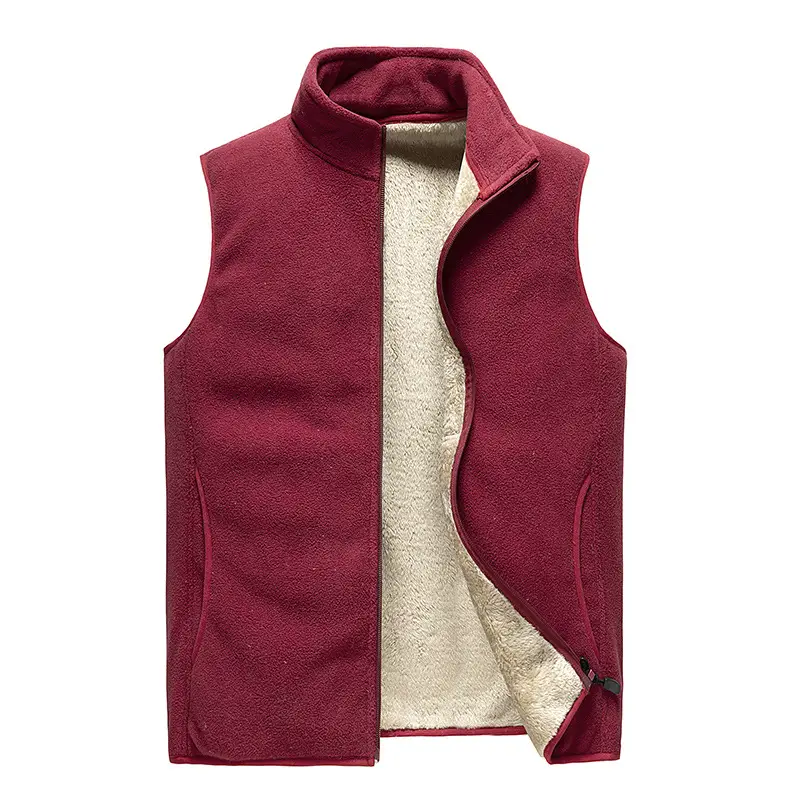 Men's Velvet Collar Vest Grey Large - Image 3