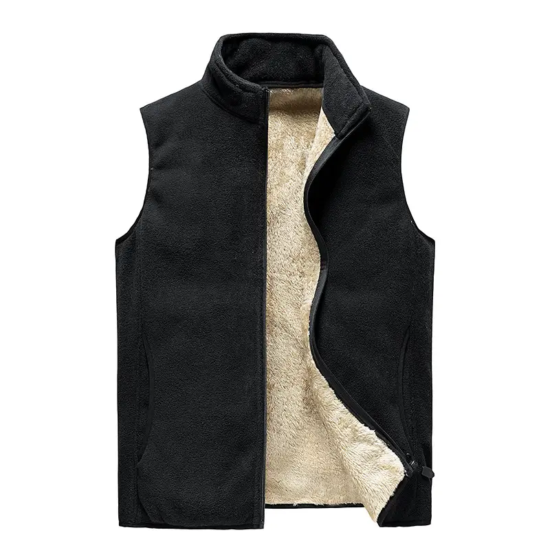 Men's Velvet Collar Vest Grey Large - Image 5