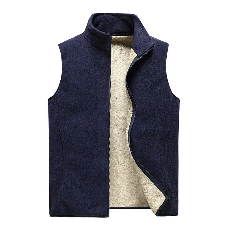 Men's Velvet Collar Vest Grey Large - Image 2