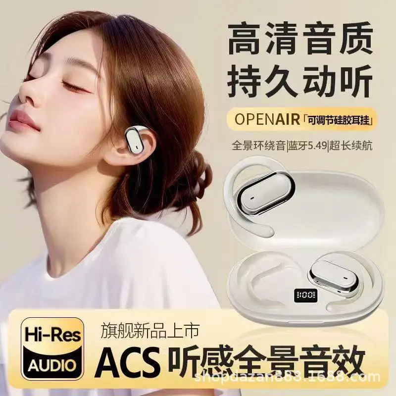 White Bluetooth Headset with 1000 Battery & Noise Reduction - Image 5