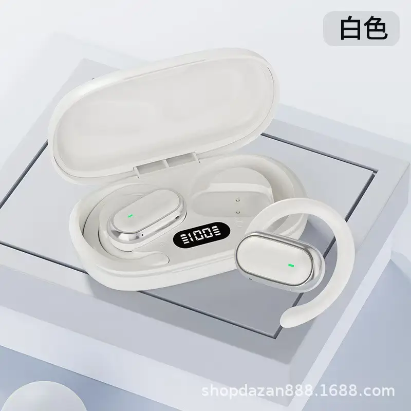 White Bluetooth Headset with 1000 Battery & Noise Reduction - Image 2