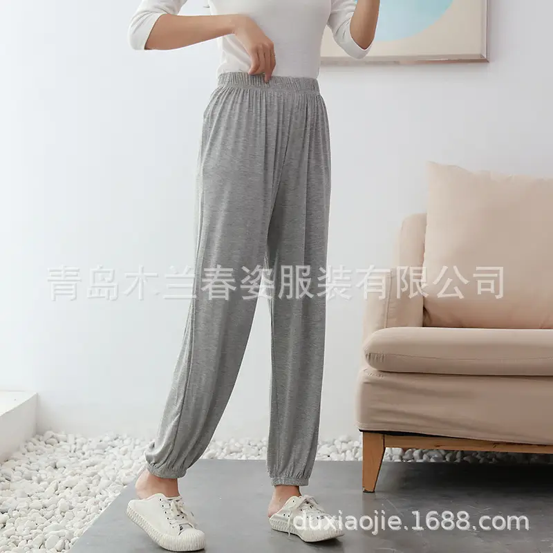 Women's Ankle-Tied Fat Girl Modal Pants Summer - Image 10