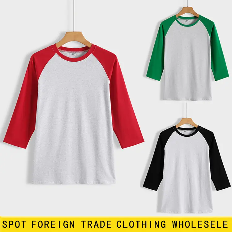 Women's Green & White Raglan Sleeve T-Shirt - Image 4