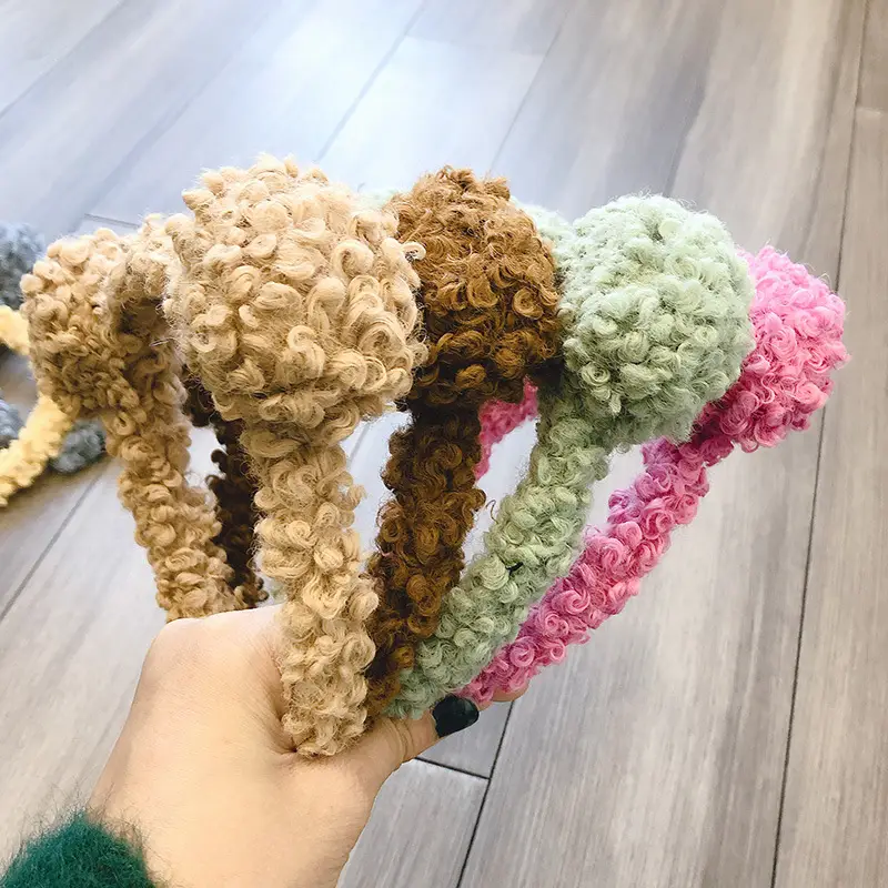 Plush Bear Ears Hairband for Women K-Style - Image 9