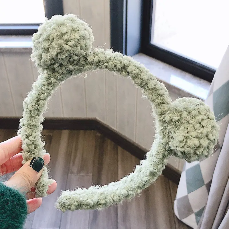 Plush Bear Ears Hairband for Women K-Style - Image 10