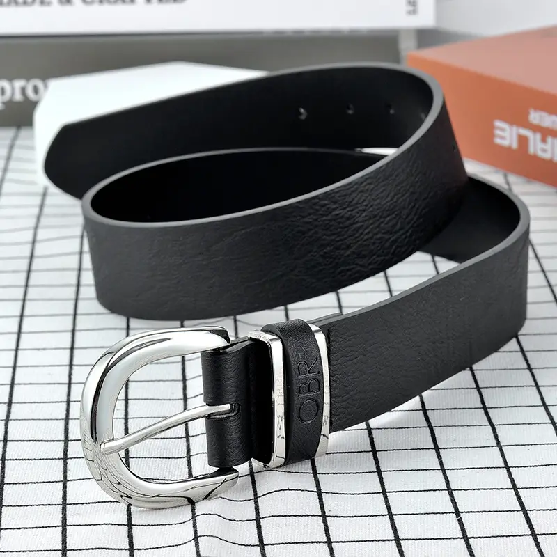 Women's Belt Unisex Black Pin Buckle 35cm - Image 4