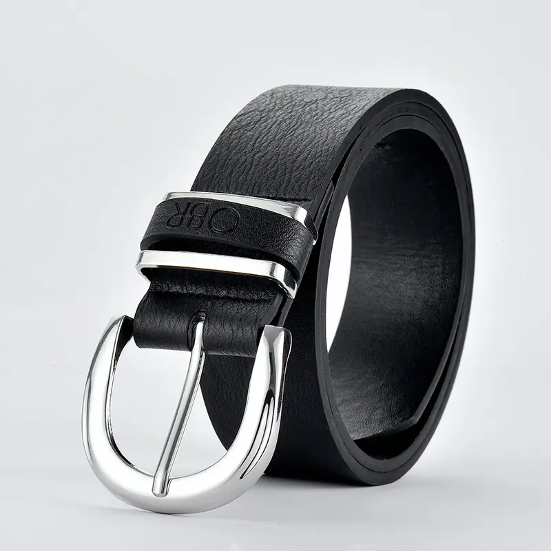 Women's Belt Unisex Black Pin Buckle 35cm