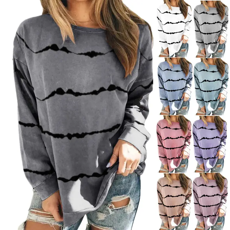 Women's 2020 Tie-Dye Long Sleeve T-Shirt Sweater