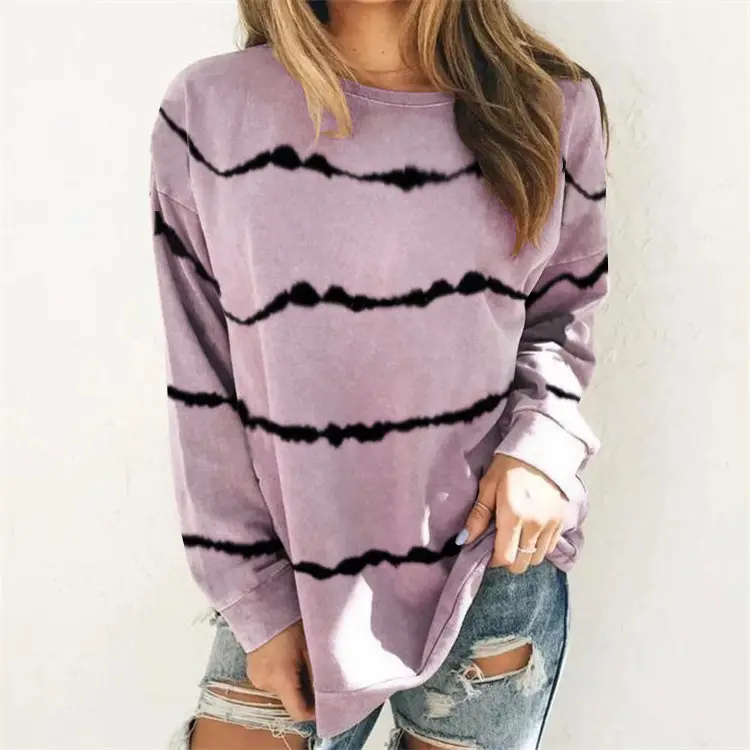 Women's 2020 Tie-Dye Long Sleeve T-Shirt Sweater
