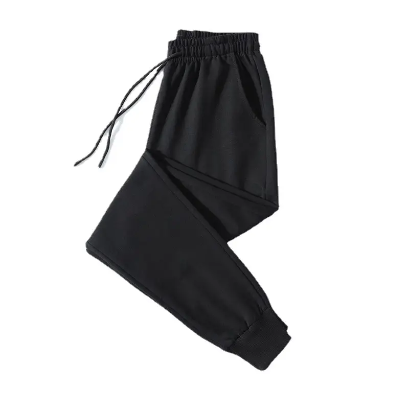 Men Thick Cotton Casual Pants Black Gray Plus Size - Image 6