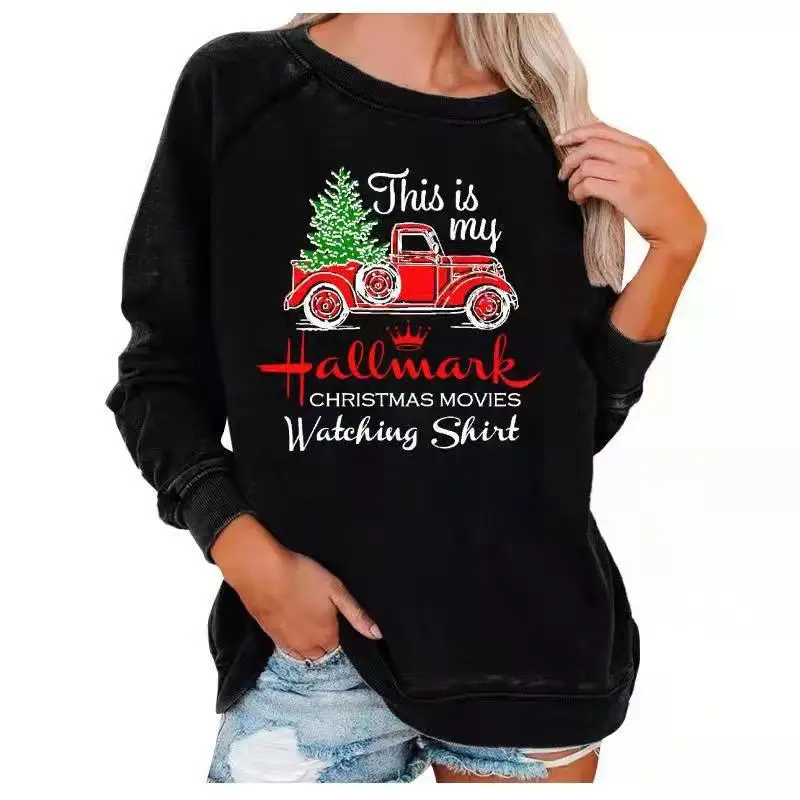 Women's Hallmark Christmas Sweater Shirt White