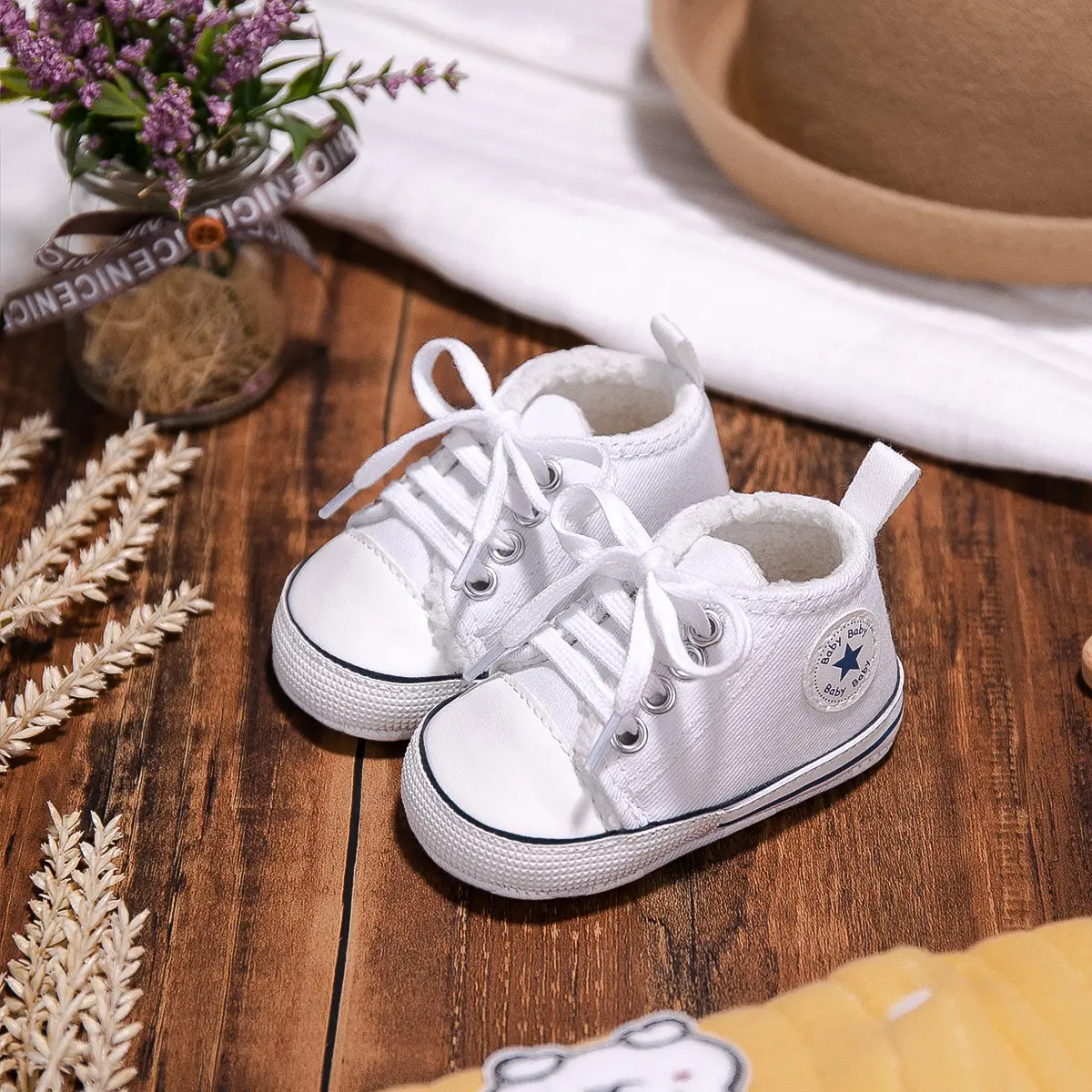 New Winter Baby Shoes Cotton Fleece Warm Canvas Toddler Non-Slip