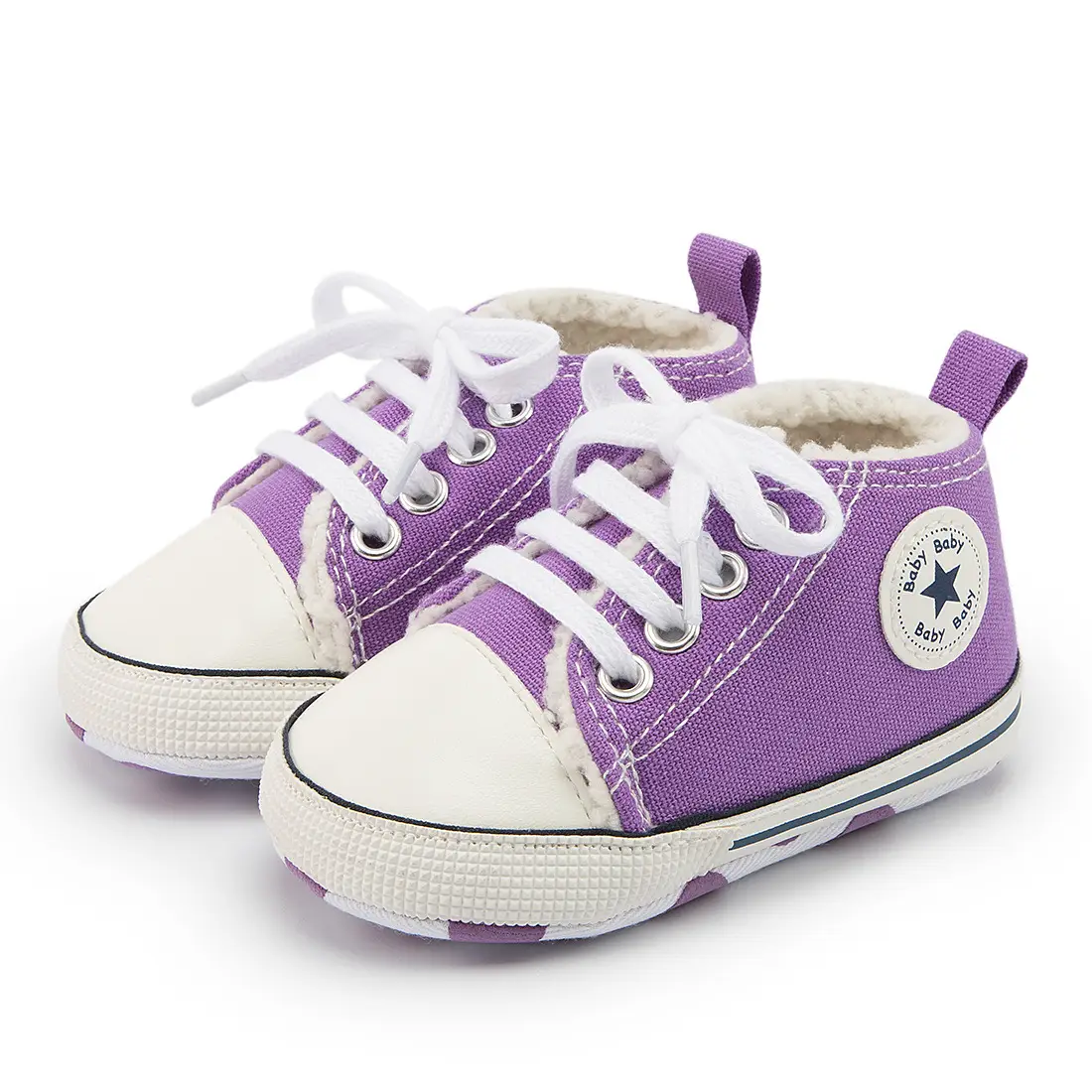 New Winter Baby Shoes Cotton Fleece Warm Canvas Toddler Non-Slip