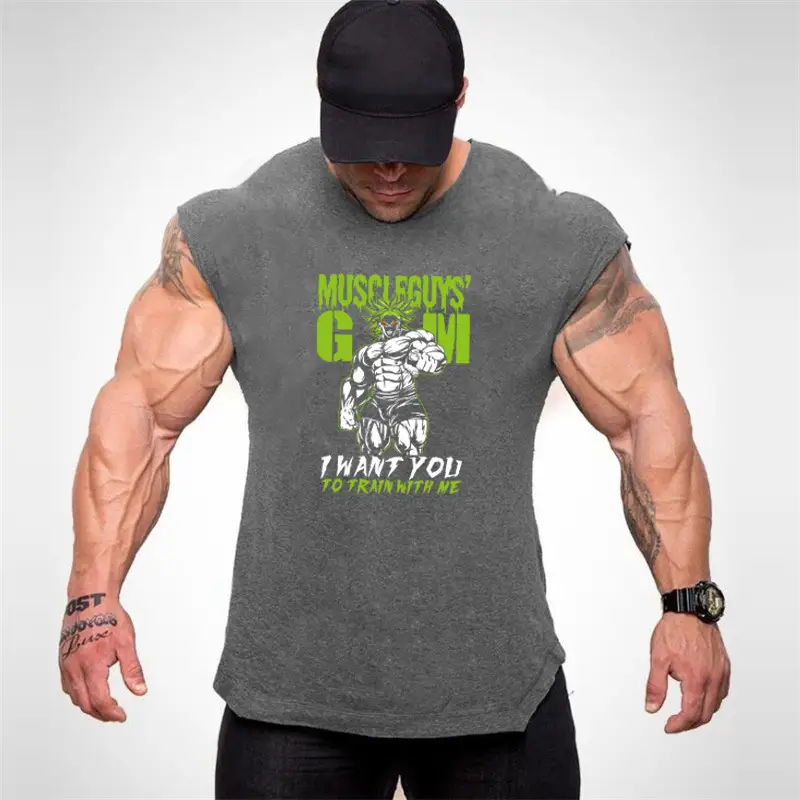 Men's Dragon Ball Muscle Sleeveless T-Shirt White - Image 3