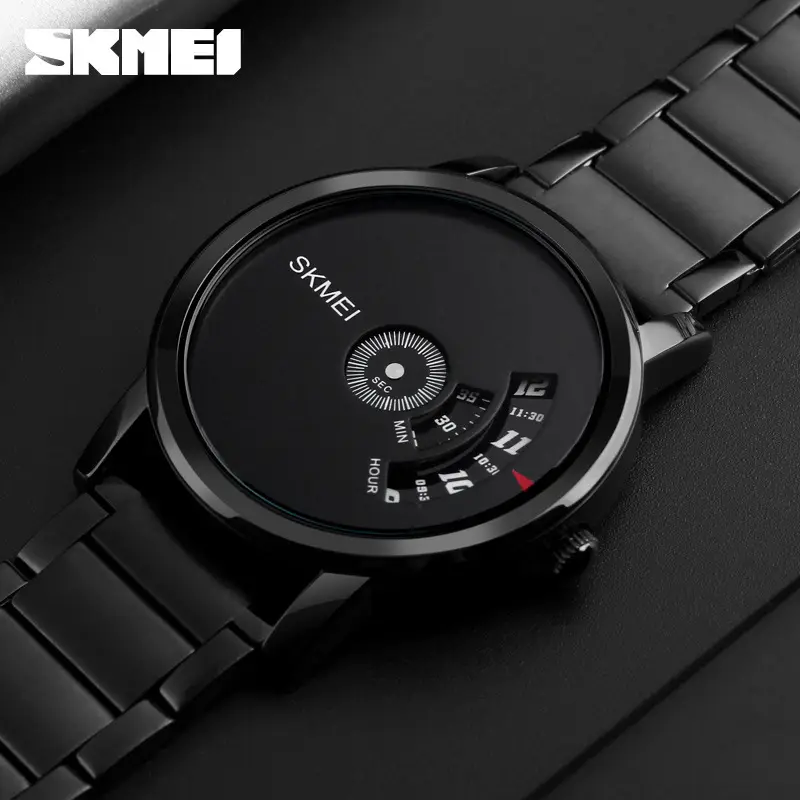 SKMEI Black Men's Quartz Watch with Digital Display