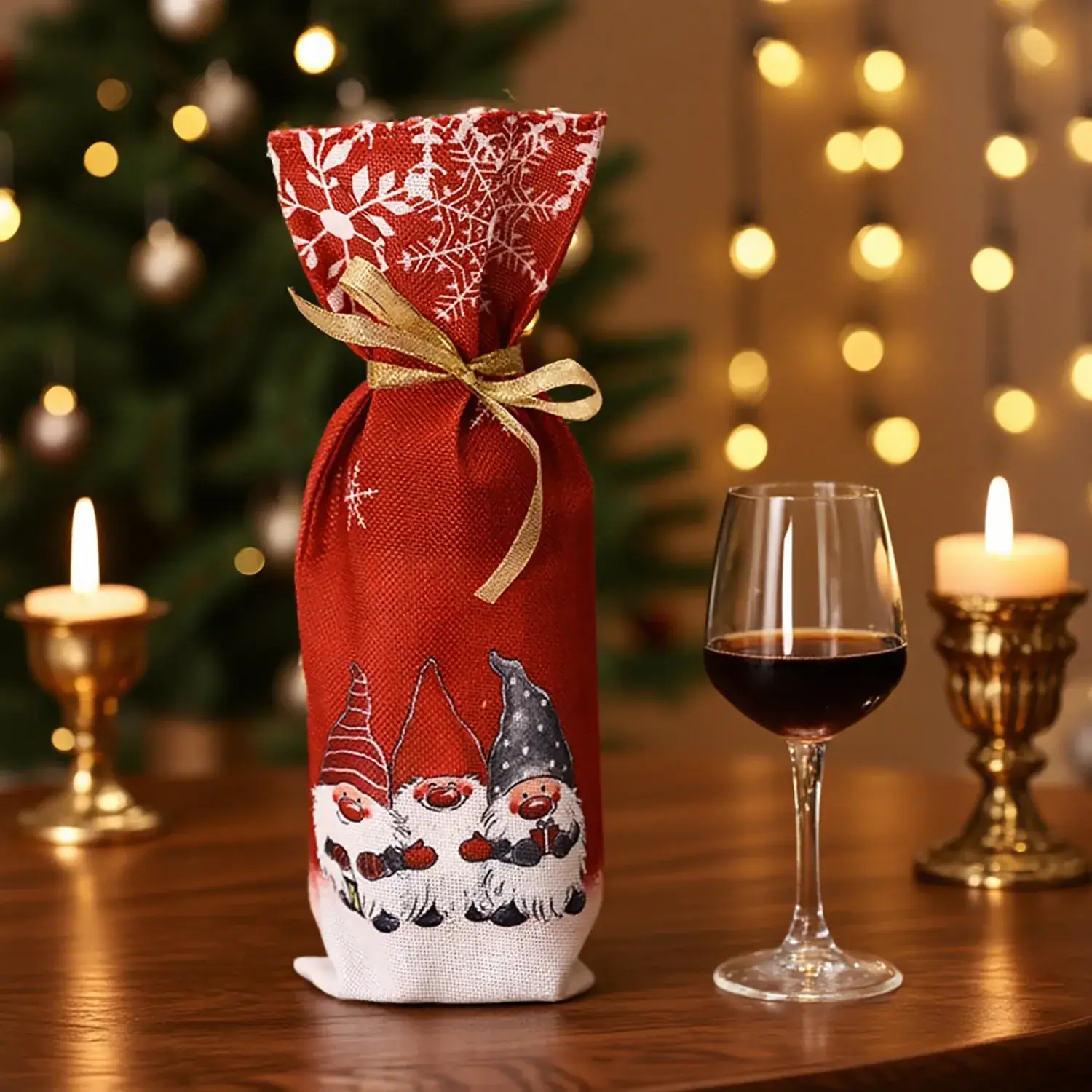 2020 Christmas Champagne Bottle Set with Forester Print