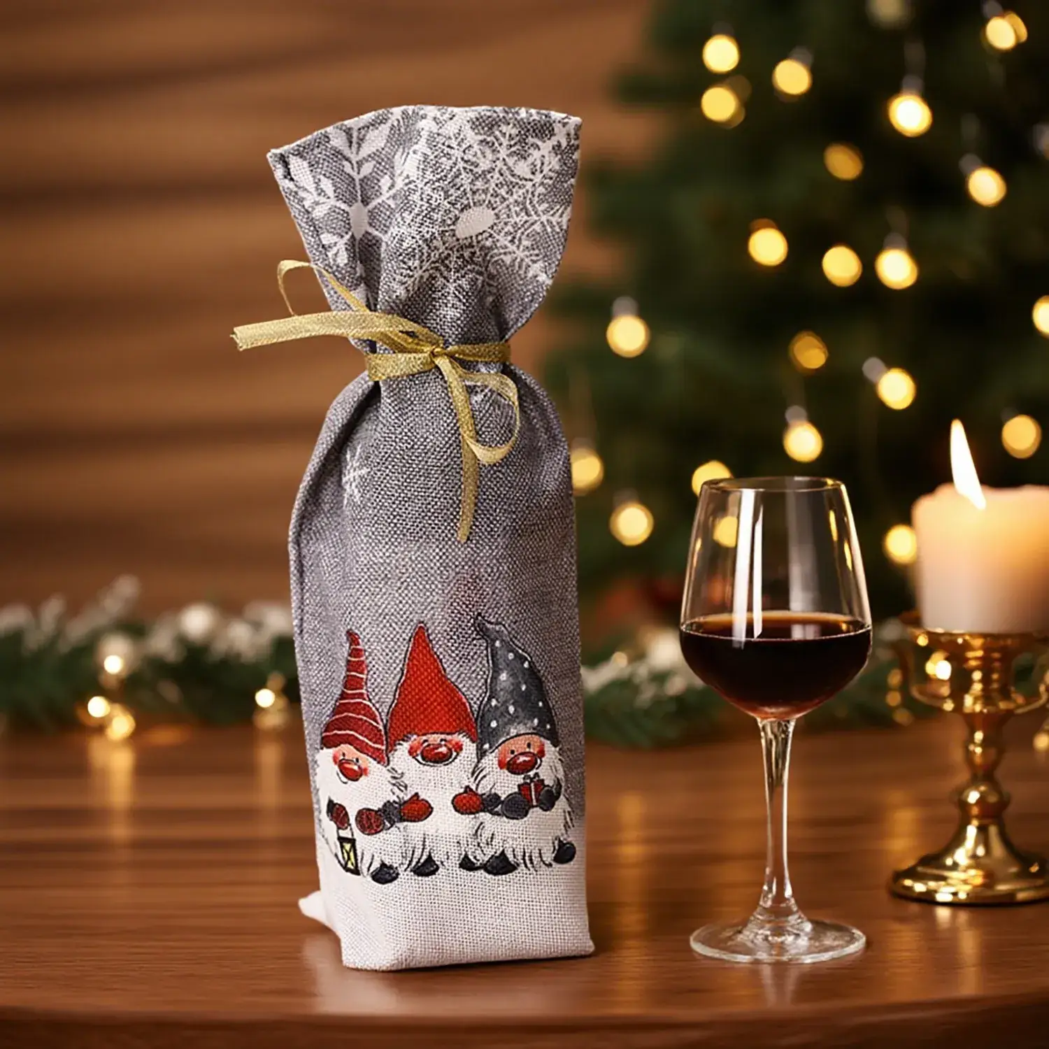 2020 Christmas Champagne Bottle Set with Forester Print