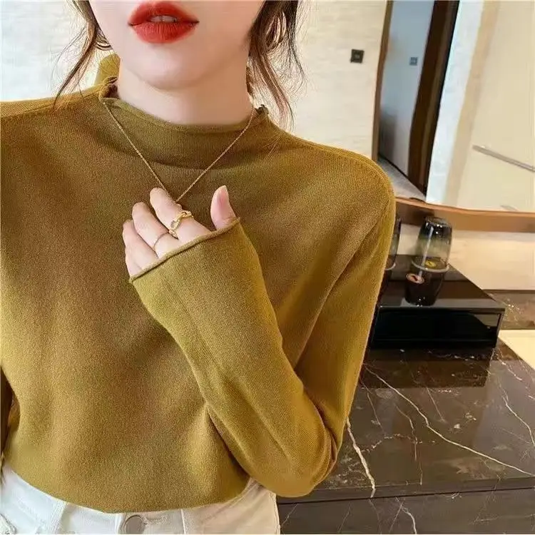 Long-sleeve Sweater Top Women's Inner Wear Winter Wear - Image 17
