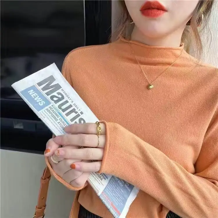 Long-sleeve Sweater Top Women's Inner Wear Winter Wear - Image 19