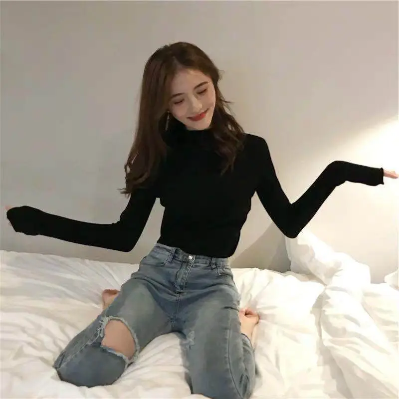Long-sleeve Sweater Top Women's Inner Wear Winter Wear - Image 5