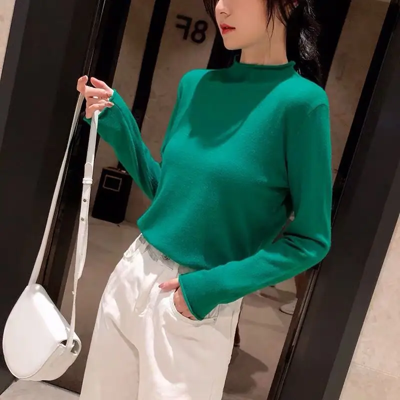 Long-sleeve Sweater Top Women's Inner Wear Winter Wear - Image 9