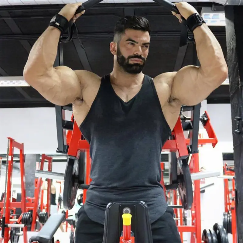 Men's Sleeveless Muscle Vest Summer Fitness Basketball Running Sports Waistcoat T-Shirt - Image 5