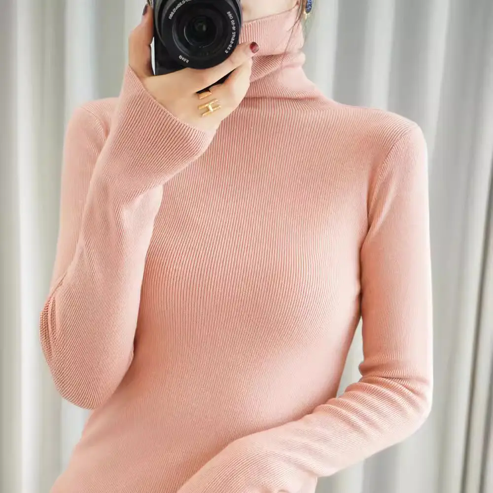 2025 Korean Style Pink Knitted Pullover with Collar - Image 15