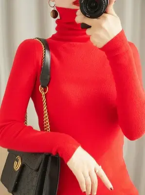 2025 Korean Style Pink Knitted Pullover with Collar - Image 3