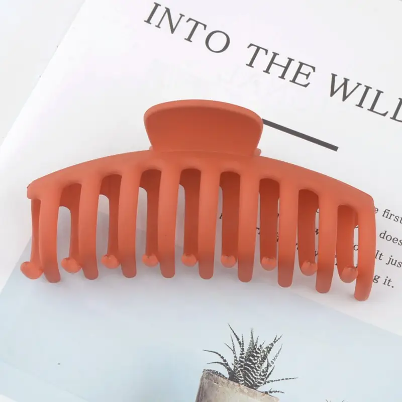Orange Large Hair Clip with 7 Slots for Easy Application — feature 7