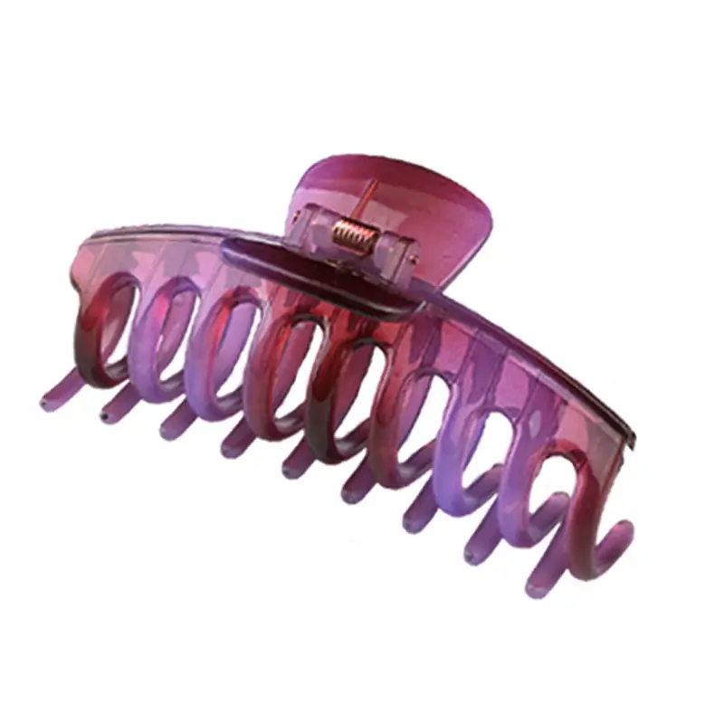 Orange Large Hair Clip with 7 Slots for Easy Application - Image 7