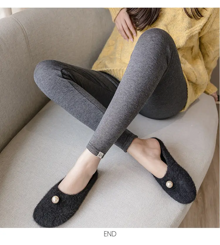 Pregnant Women's Grey Kitten Pants Adjustable Belly Pants — feature 41