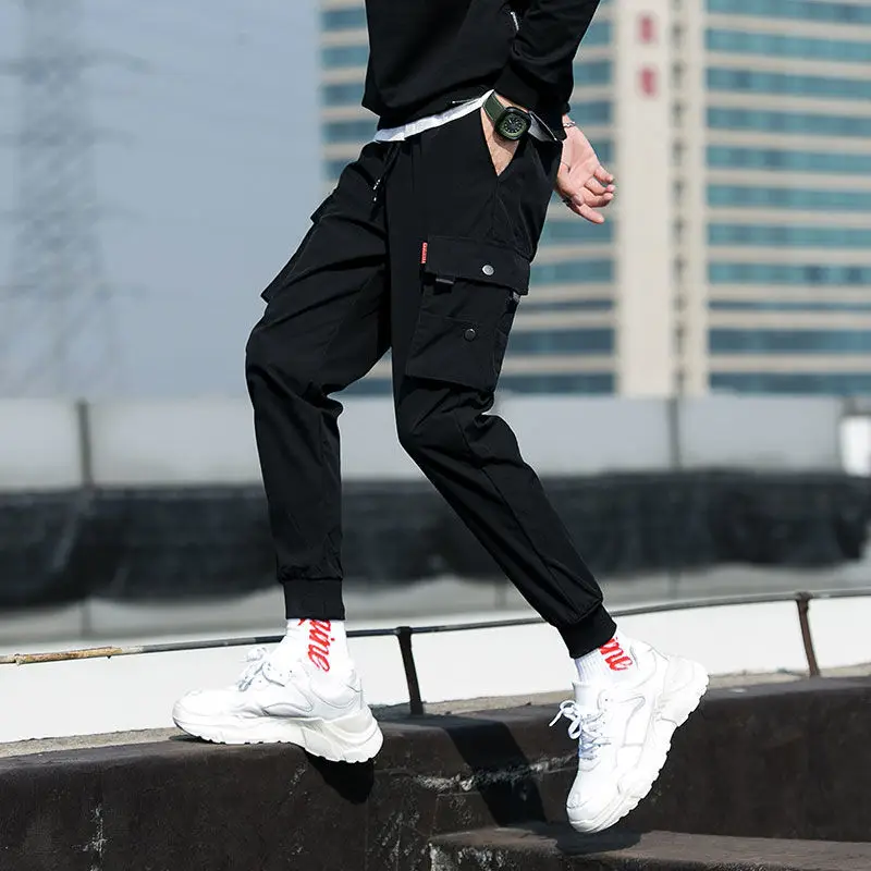 Men's Fleece Lined Sweatpants Black White Grey Winter Warm