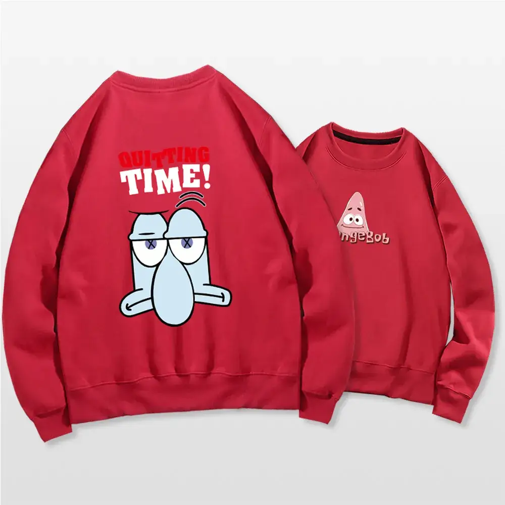 Spongebob Long Sleeve Crewneck Sweatshirt White - Image 4