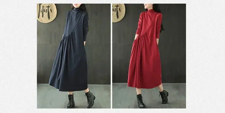 2025 Women's Green Long Sleeve Skirt Dress — feature 23