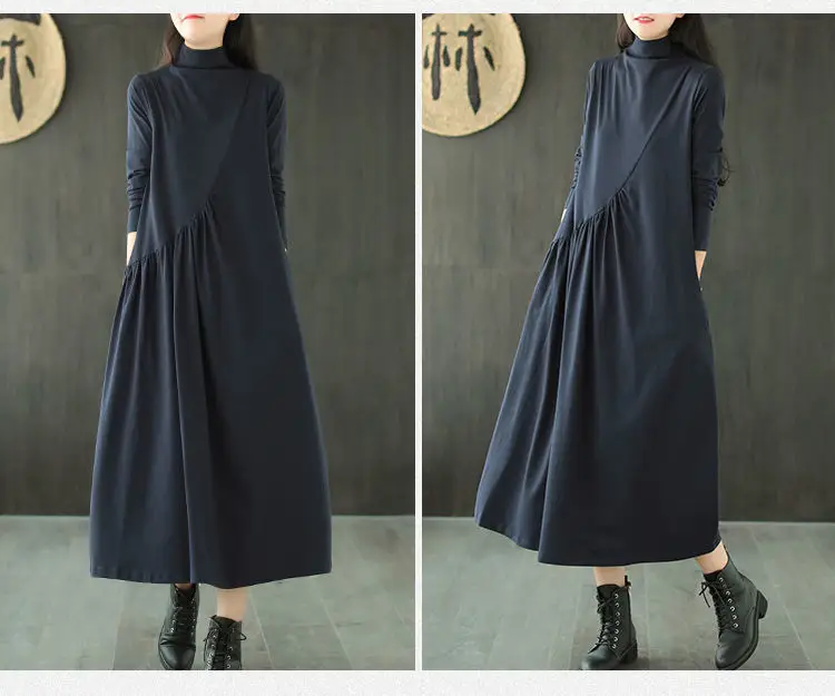 2025 Women's Green Long Sleeve Skirt Dress — feature 30
