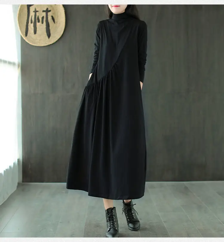 2025 Women's Green Long Sleeve Skirt Dress — feature 37
