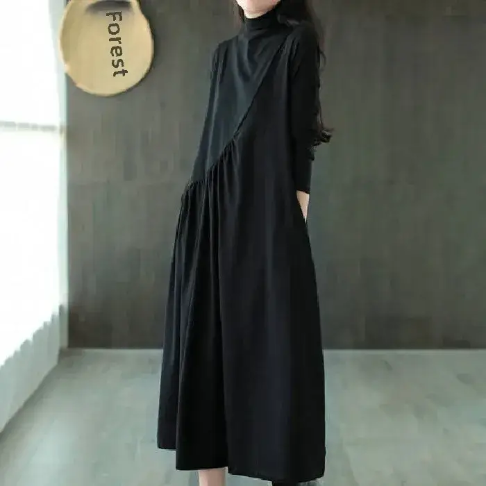 2025 Women's Green Long Sleeve Skirt Dress - Image 8